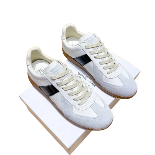 Maison Margiela Grey White Leather Suede Unisex Sneakers