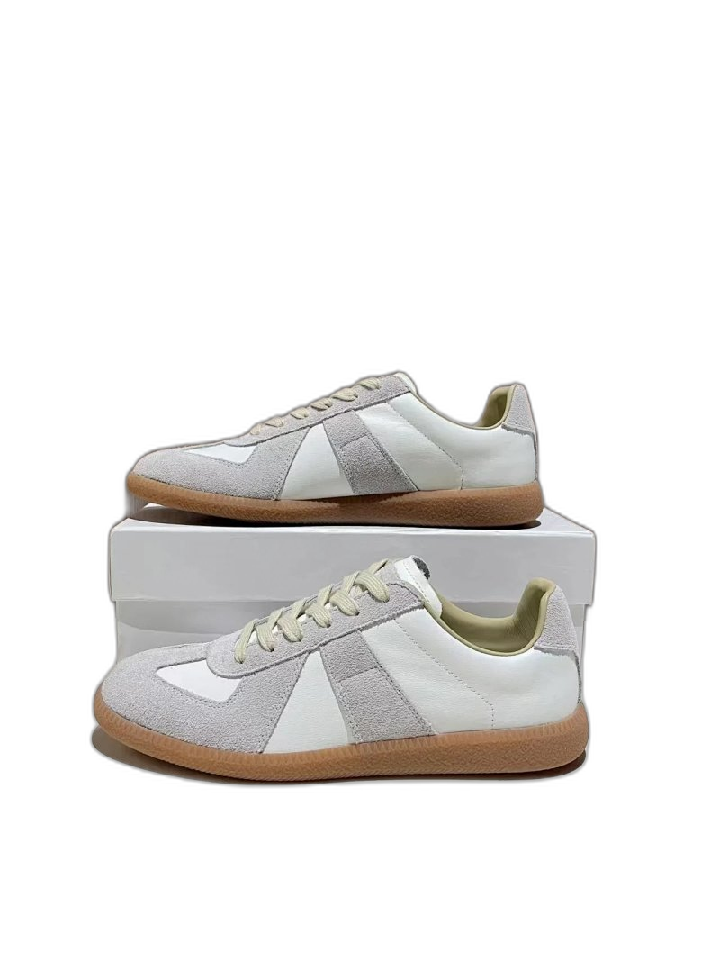 Maison Margiela Grey White Leather Suede Unisex Sneakers