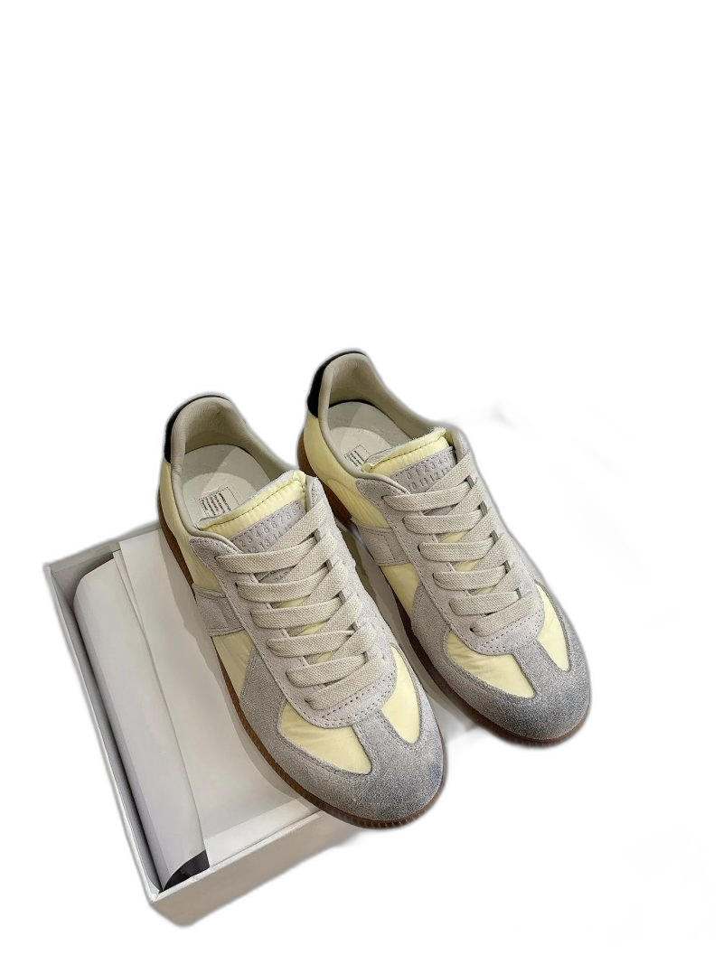 Maison Margiela Grey & Yellow Suede Unisex Sneakers