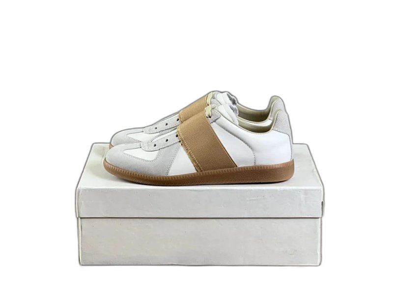 Maison Margiela Off-White Leather Retro Sneakers 90s