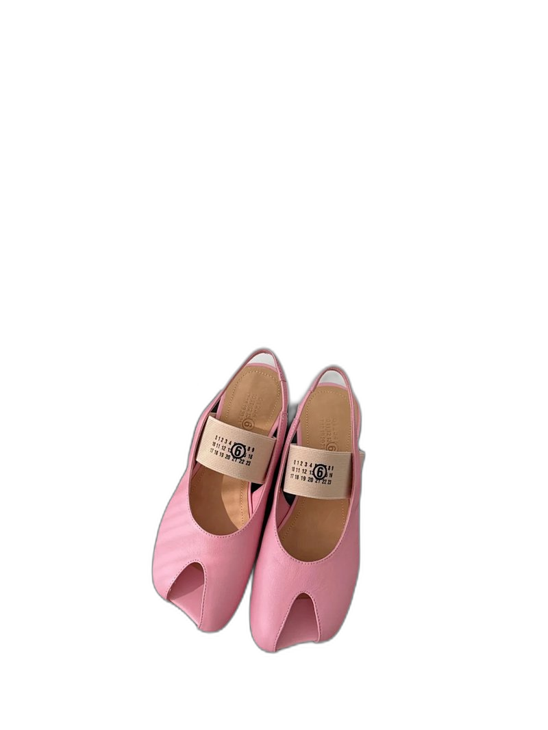 Maison Margiela Pink Leather Split-Toe Sandals for Women