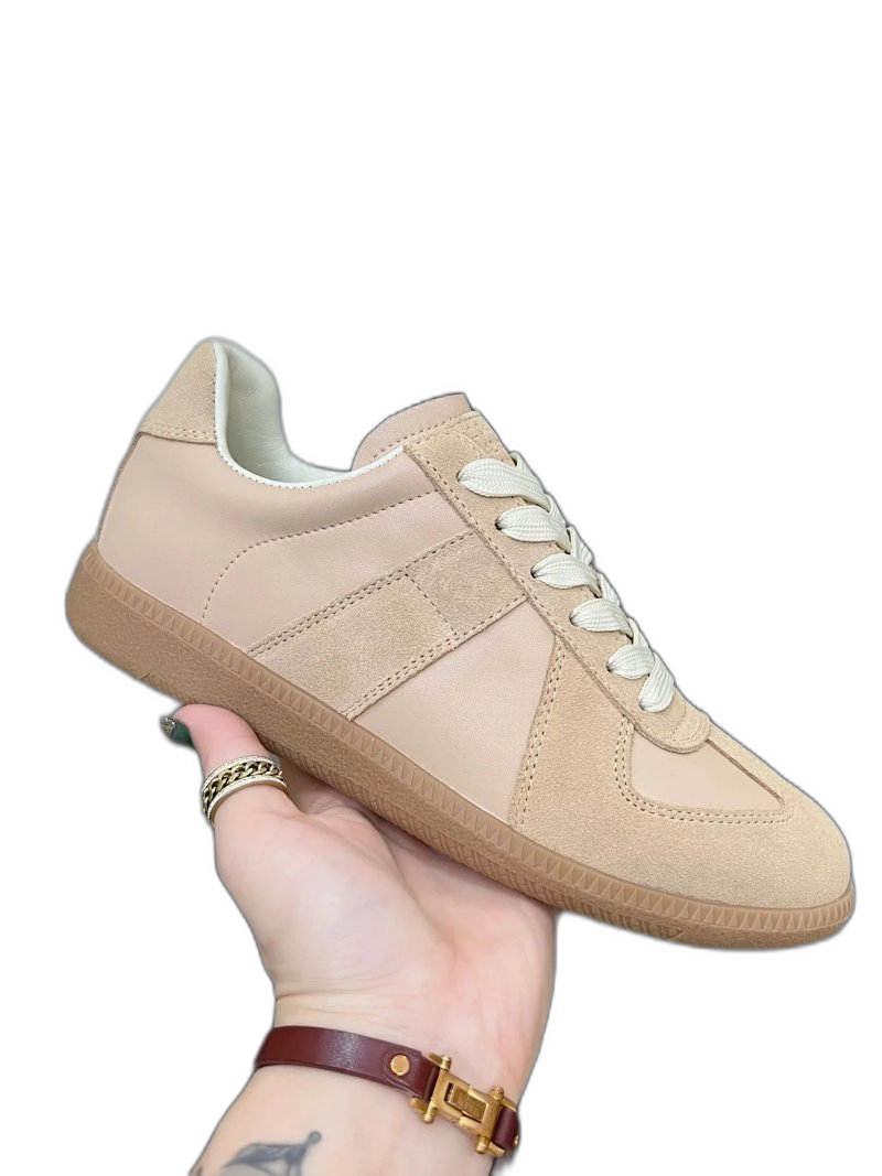 Maison Margiela Taupe Leather Suede Unisex Sneakers