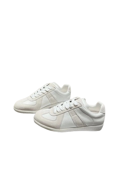 Maison Margiela White Leather Sneakers: Unisex Minimalist Design