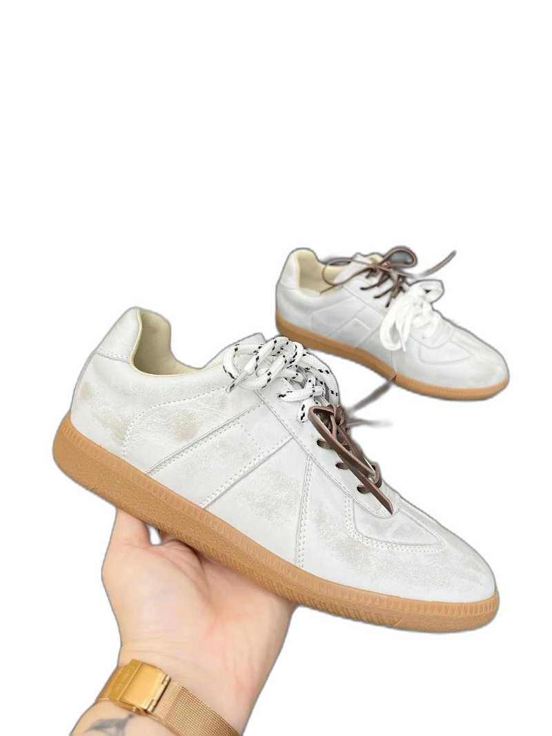 Maison Margiela White Leather Retro Sneakers Unisex