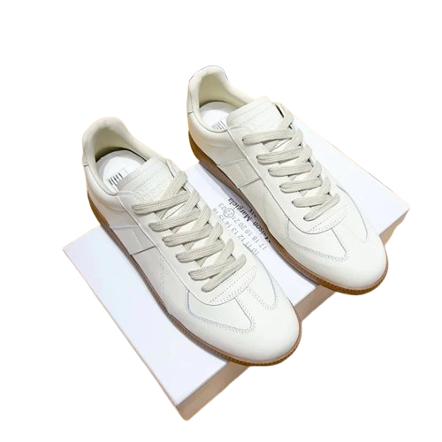 Maison Margiela White Leather Retro Unisex Sneakers