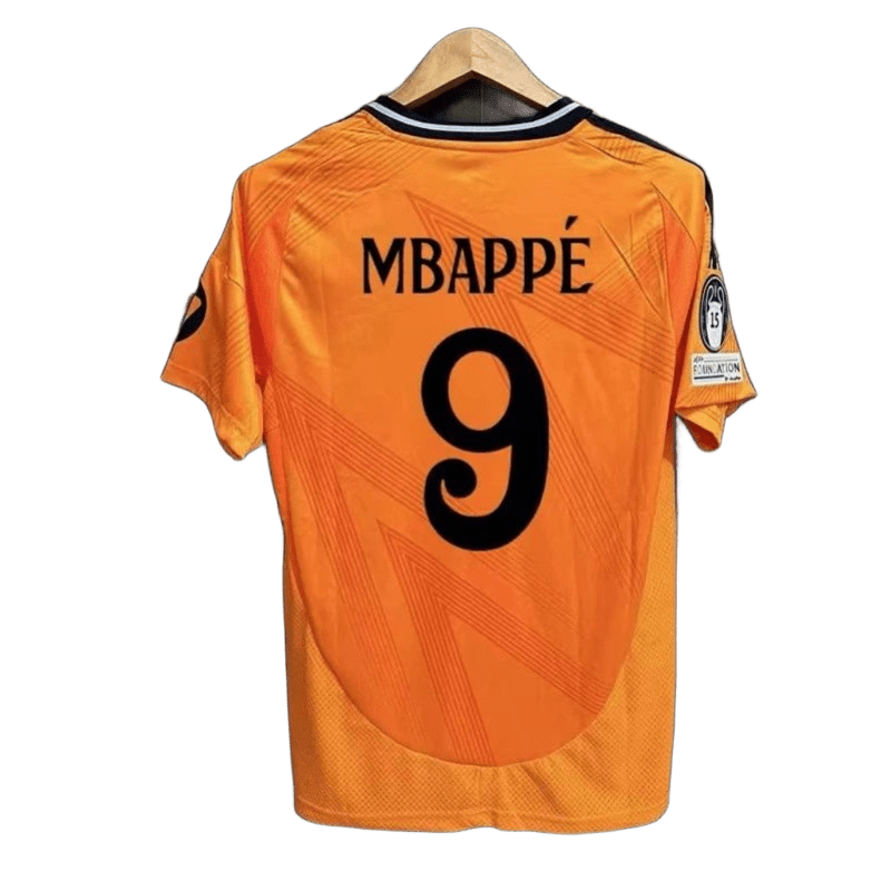 MBAPPÉ Orange Soccer Jersey 9 - Breathable, Moisture-Wicking, Unisex