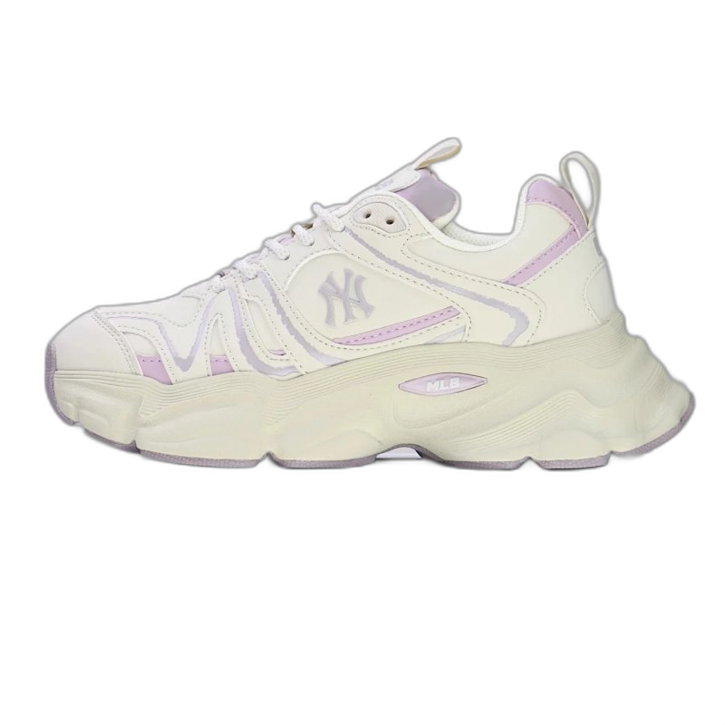 MLB Beige Pink Leather Dad Shoes: Unisex Comfort