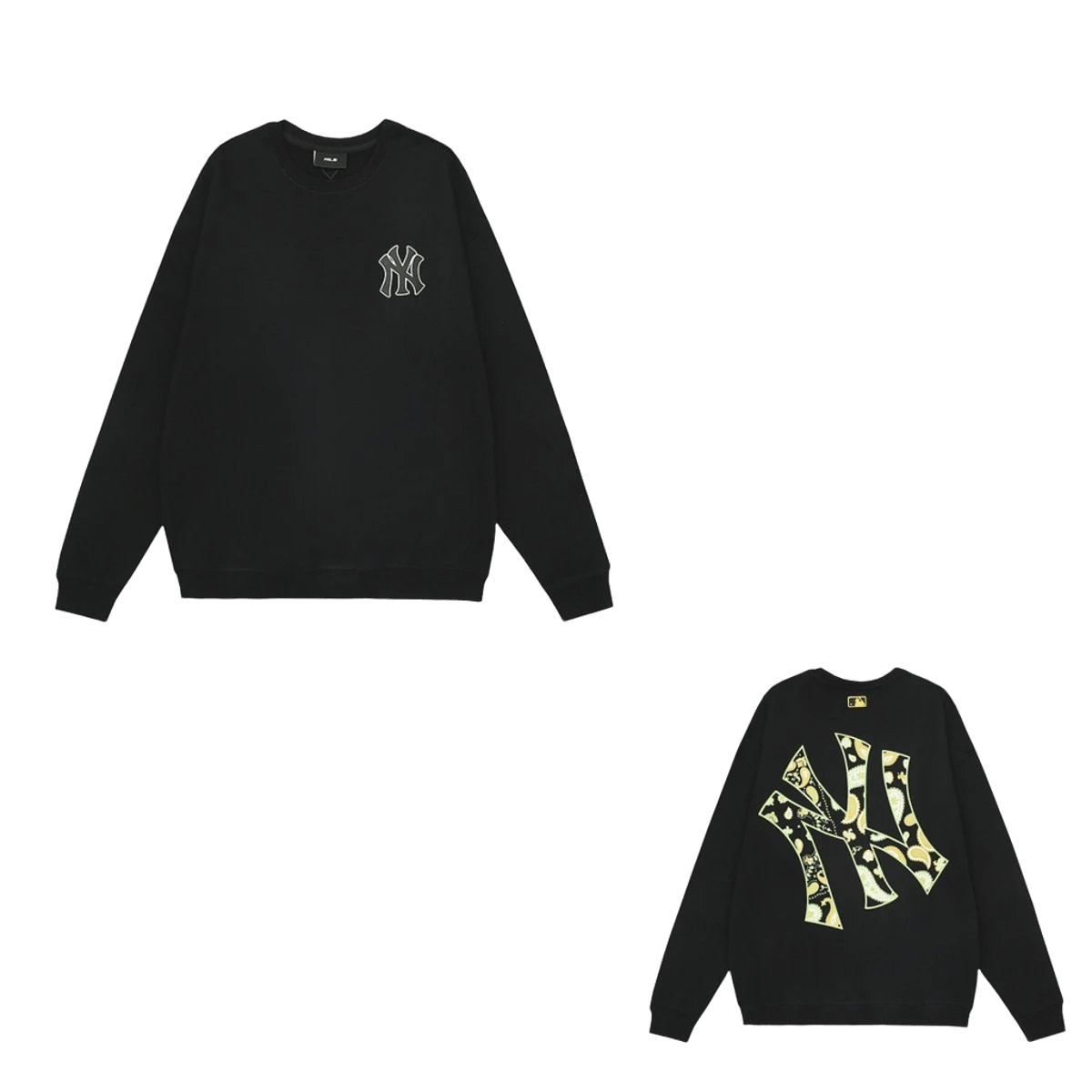 MLB Black Hoodie: Cozy Cotton Unisex Streetwear with NY Logo