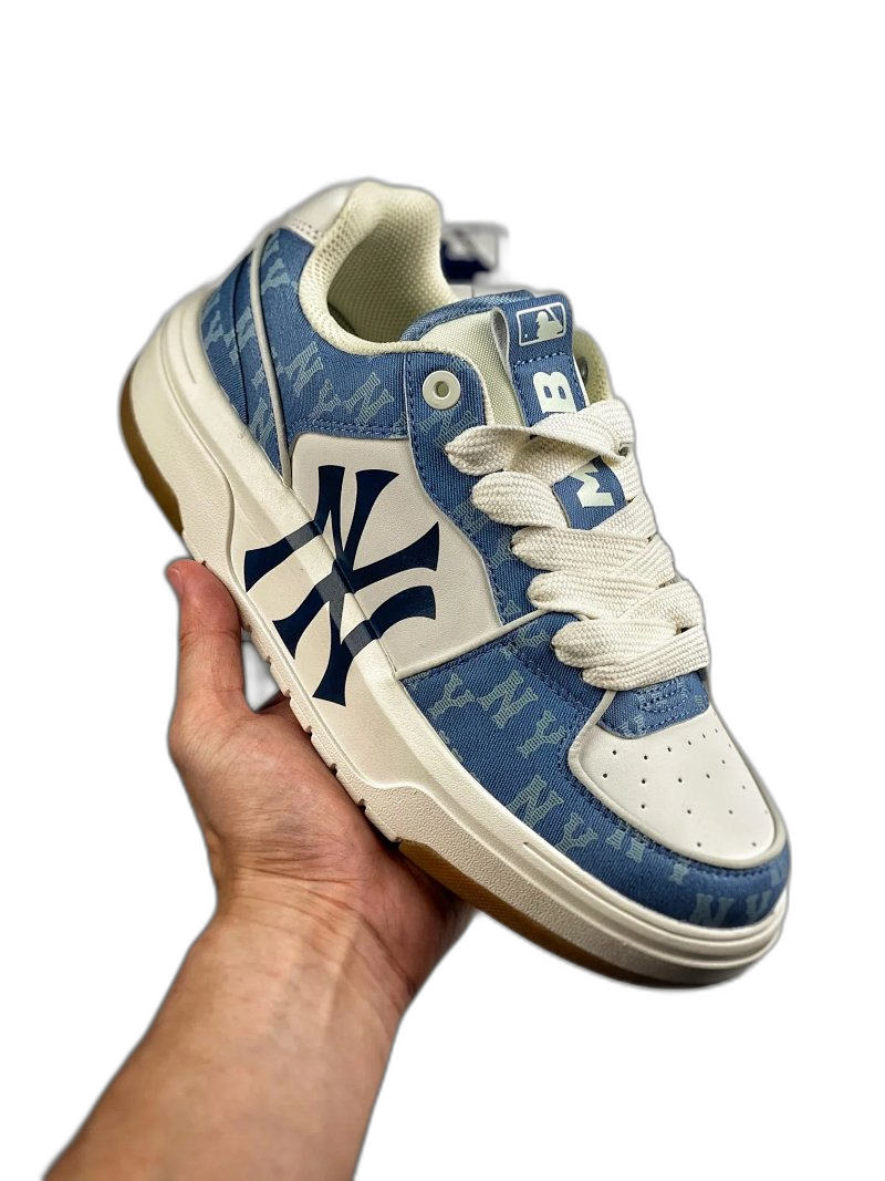 MLB Classic Blue & White Sneakers, Unisex Street Fashion