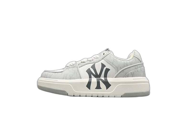 MLB Classic Light Grey Sneakers: Unisex Street Style