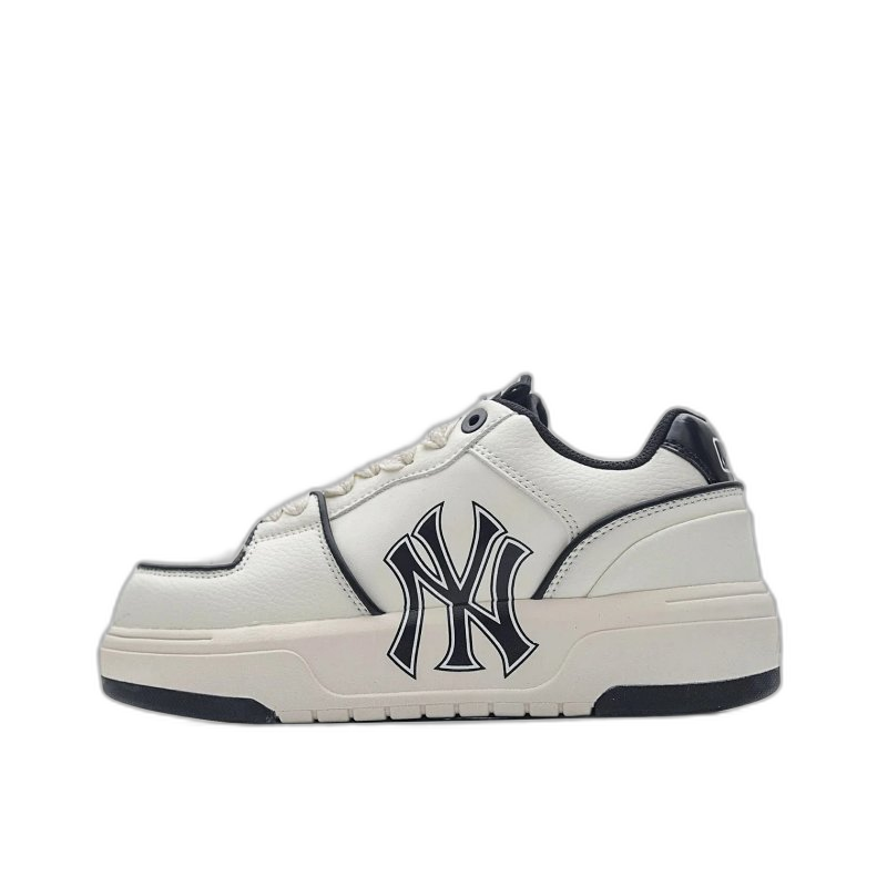 MLB Classic White Leather Sneakers | Unisex NY Logo