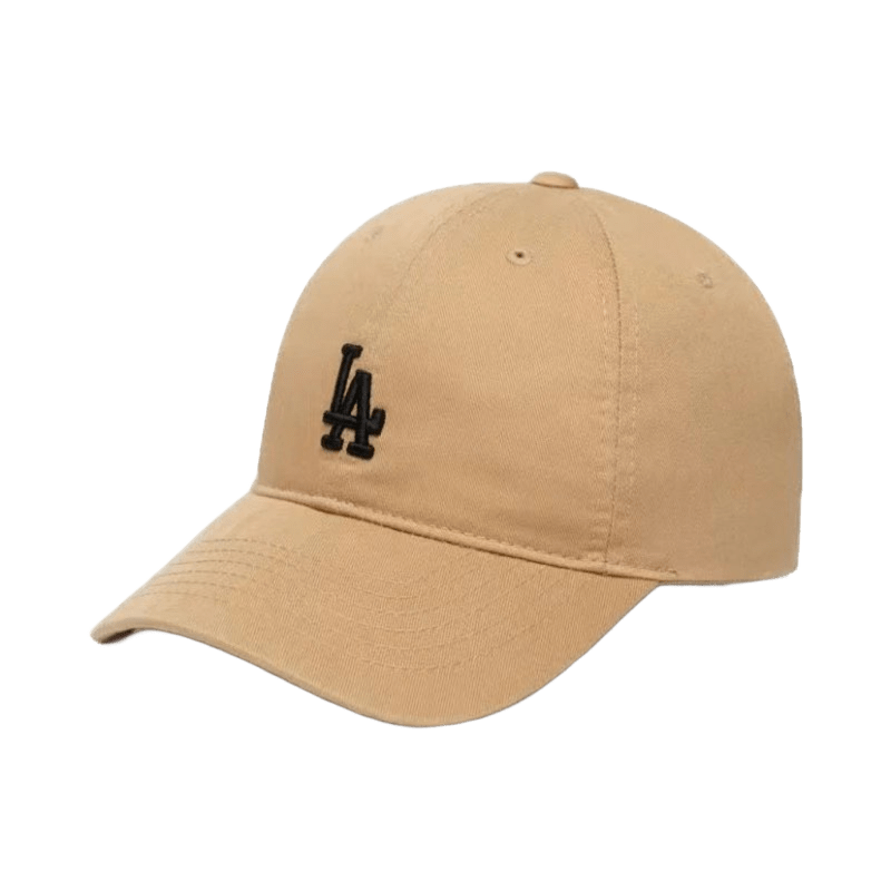 MLB LA Beige Cotton Baseball Cap for Sun Protection