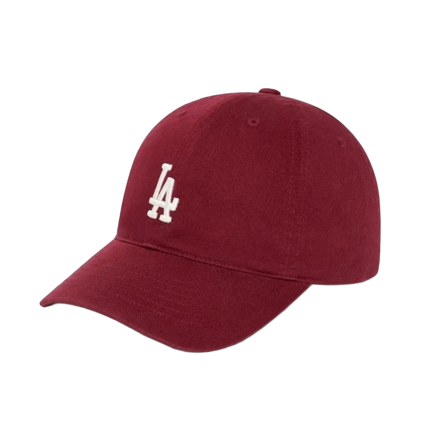 MLB LA Embroidered Cotton Cap, Wine Red, Unisex
