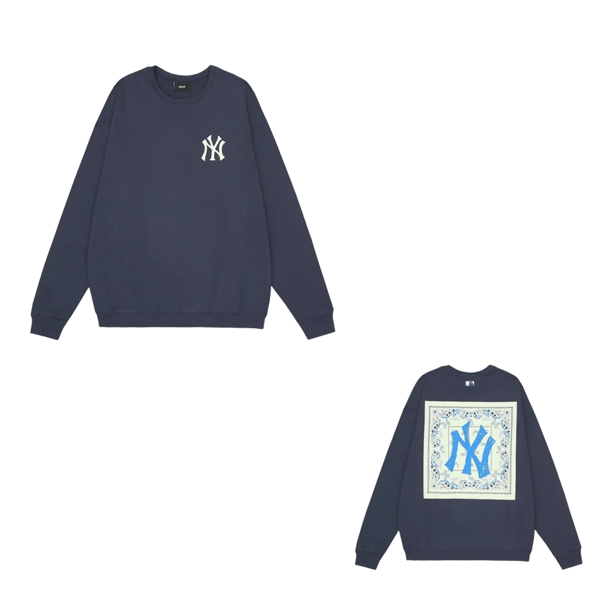 MLB Navy Hoodie: NY Logo, Unisex Streetwear