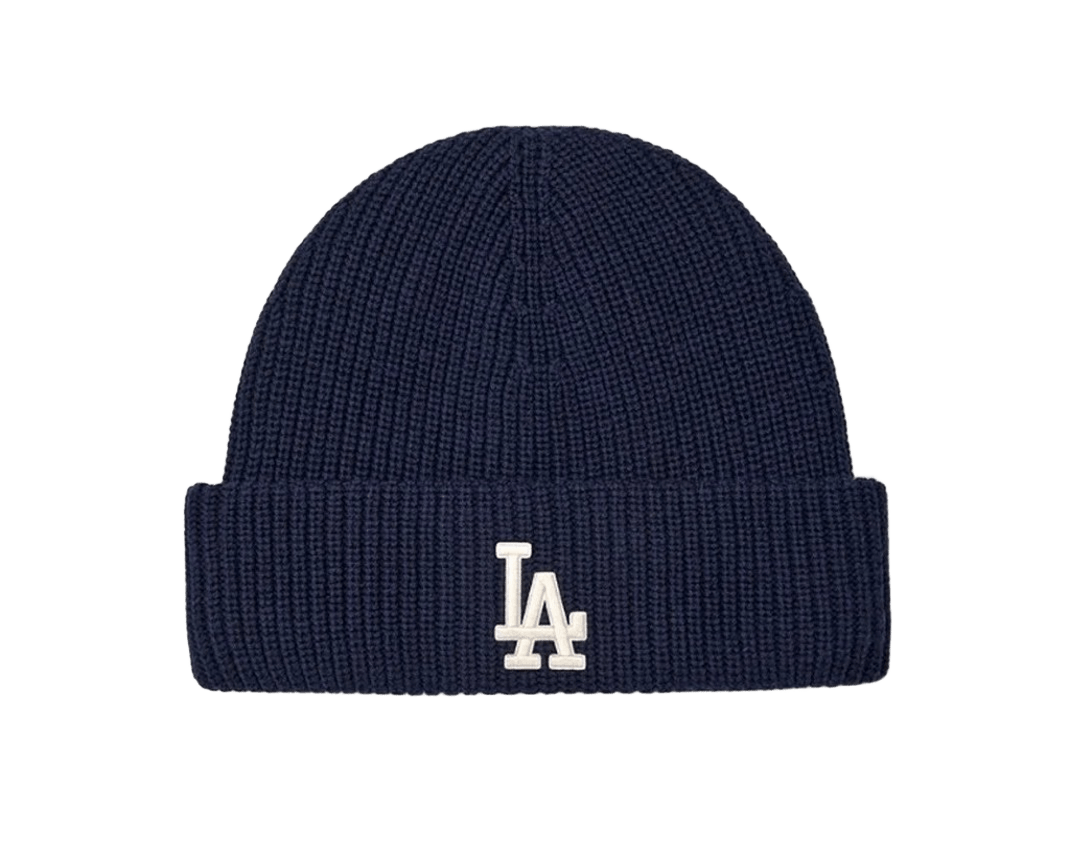 MLB Navy LA Wool Blend Unisex Winter Knit Cap