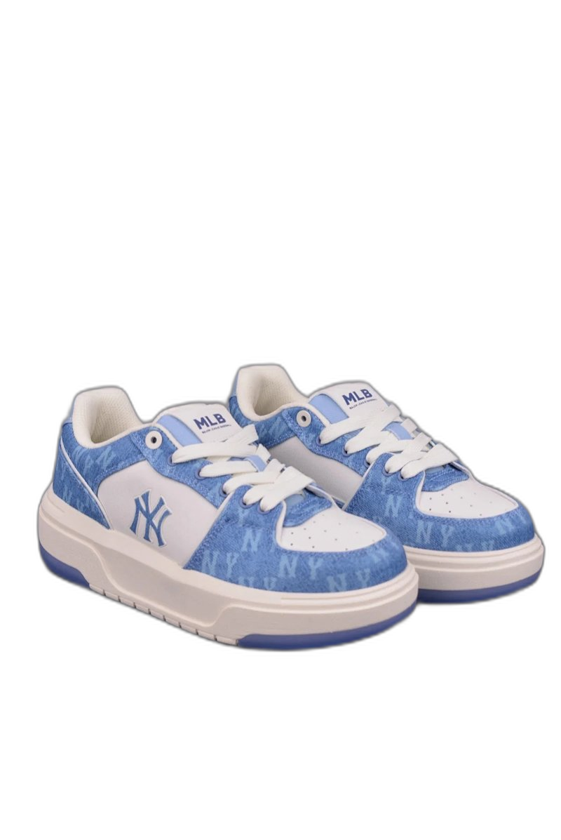 MLB NY Sneakers: Classic Blue & White Unisex Streetwear