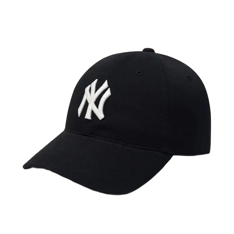 MLB NY Embroidered Cotton Baseball Cap - Unisex Black