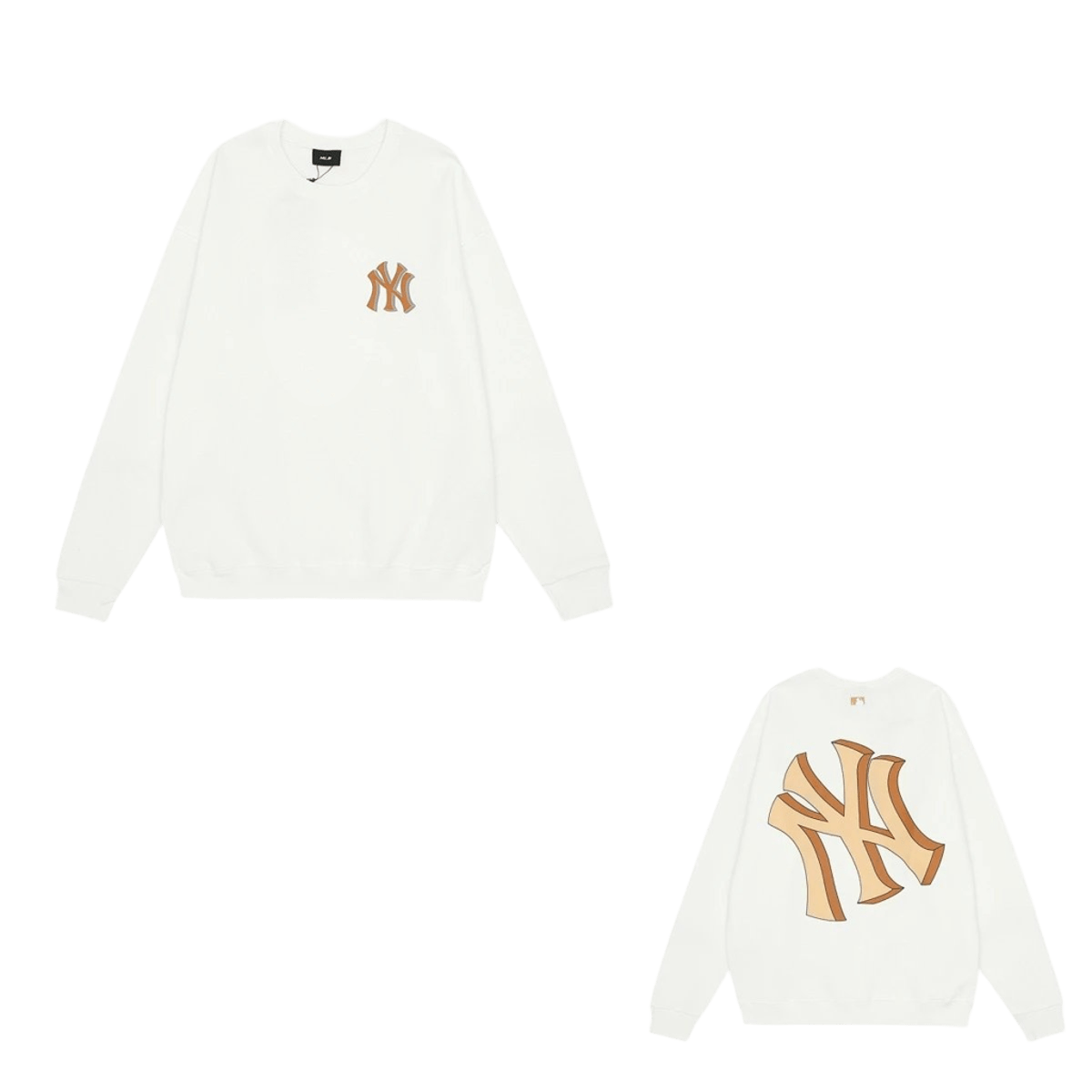 MLB NY Hoodie: Unisex Cotton Classic White Logo Sweatshirt