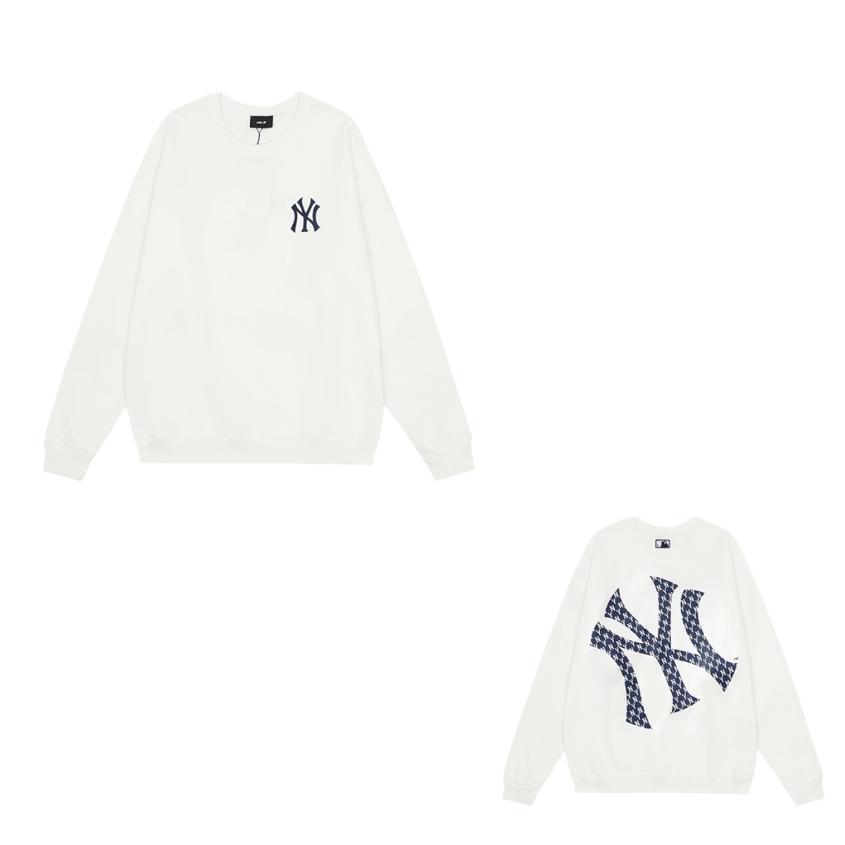 MLB NY White Hoodie: Unisex Cotton Street Style