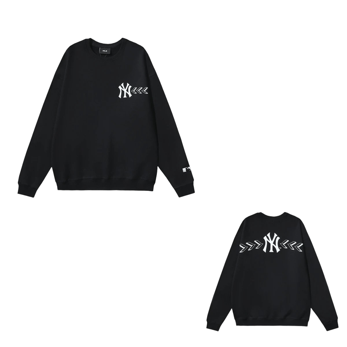 MLB NY Yankees Hoodie: Unisex Black Cotton Sweatshirt