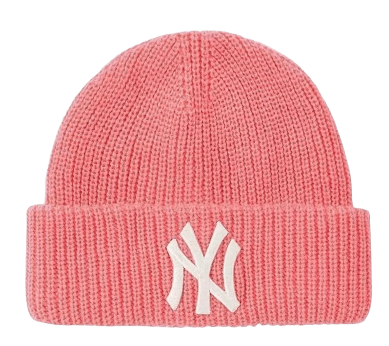 MLB Pink Knit Beanie Unisex Winter Hat NY Logo