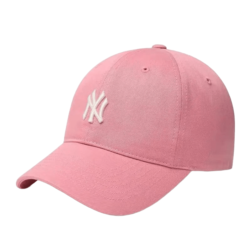 MLB Pink NY Baseball Cap: Cotton Unisex Streetwear