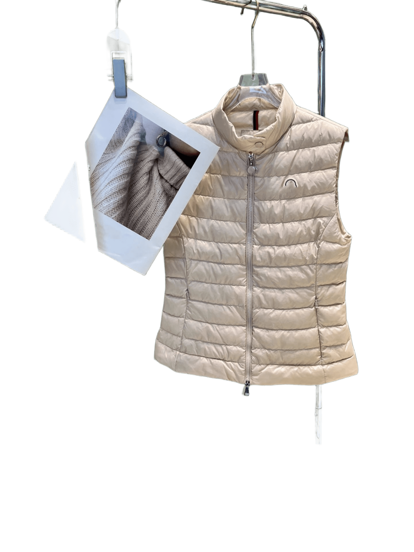 Moncler Beige Quilted Down Vest - Unisex Urban Style