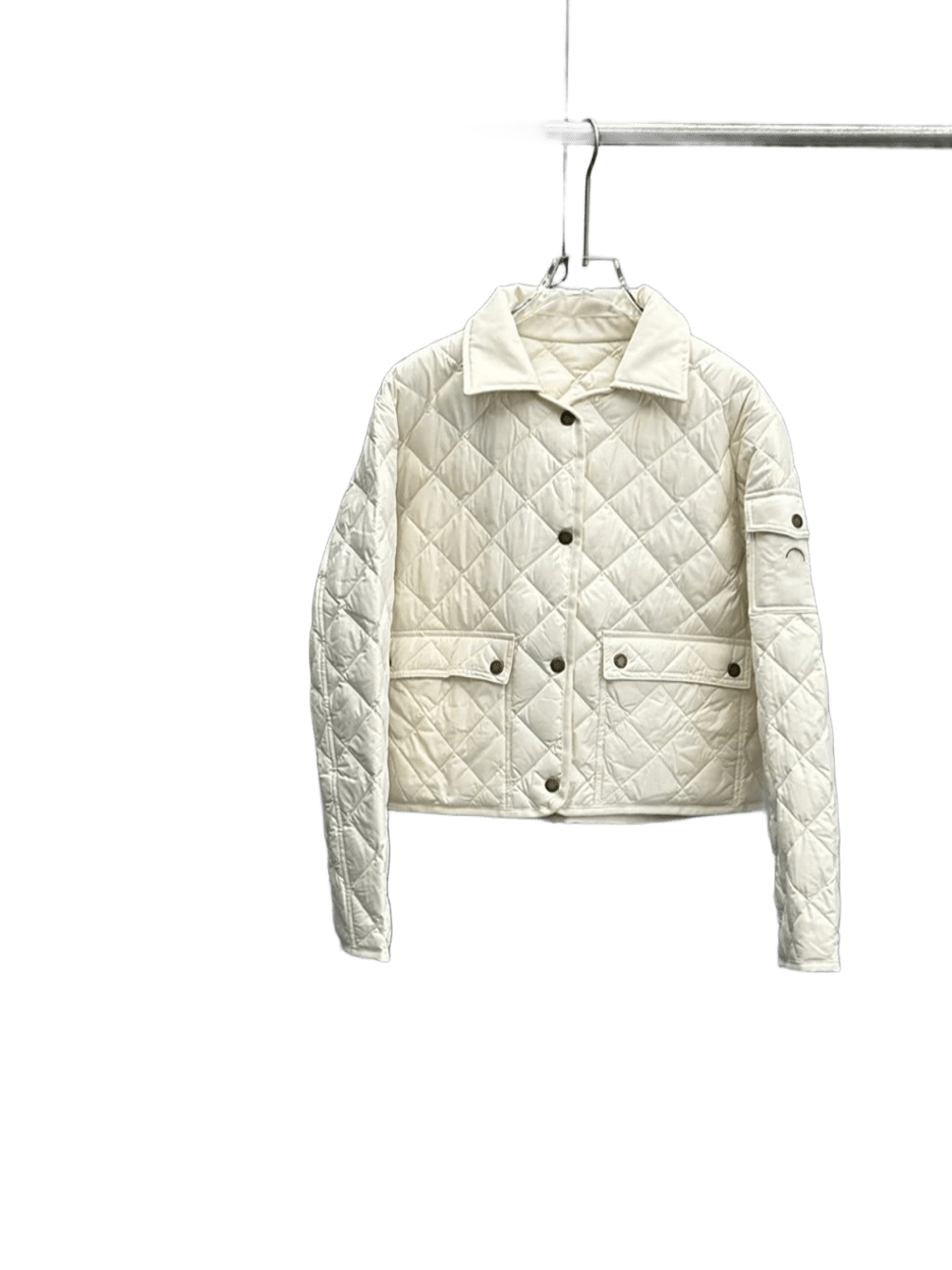 Moncler Beige Quilted Jacket: Unisex Winter Coat, Warm & Stylish