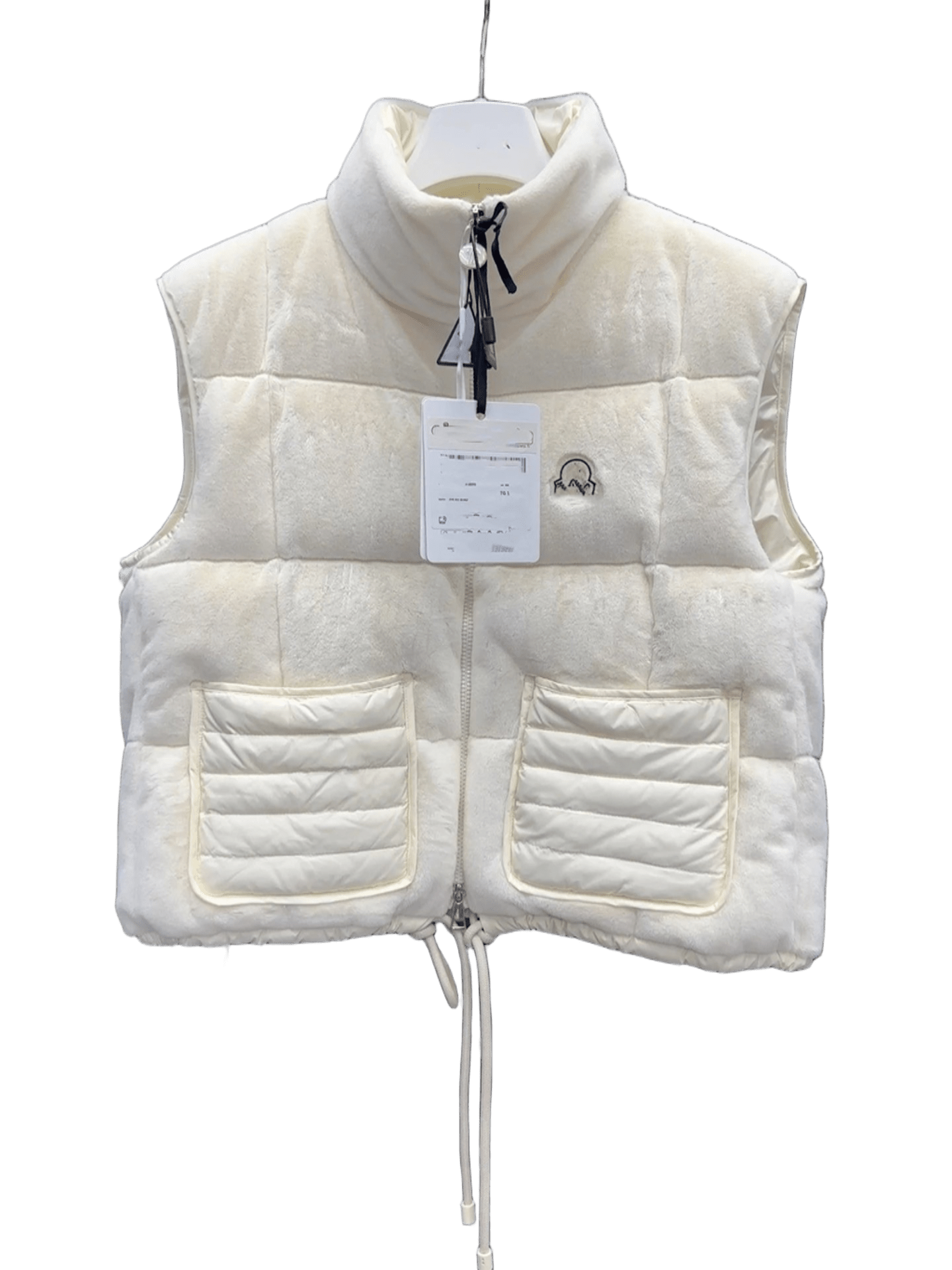 Moncler Beige Quilted Vest: Unisex Down Puffer for Winter
