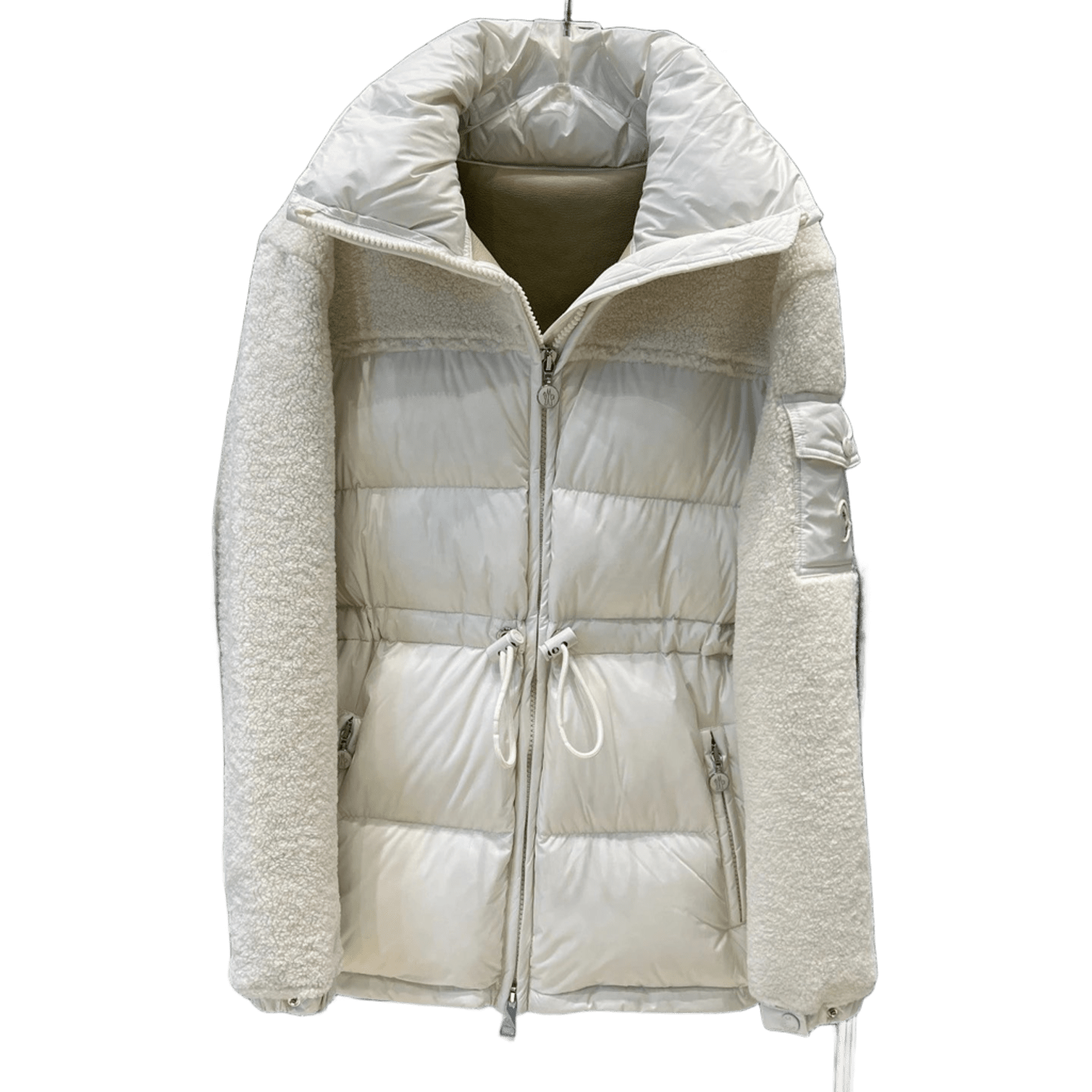 Moncler Beige Shearling-Trimmed Unisex Down Jacket | Winter Warm