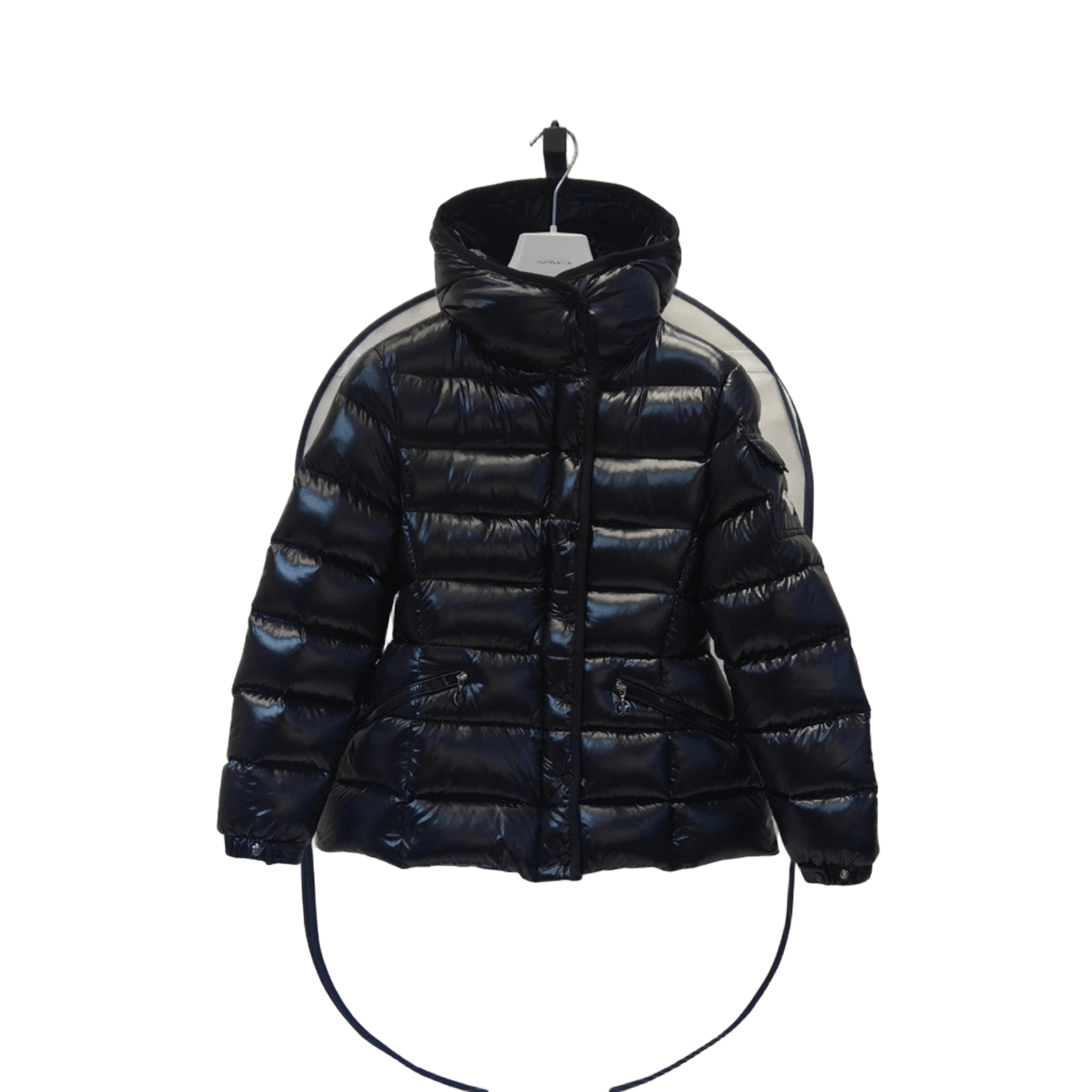 Moncler Black Down Jacket: Hooded, Lightweight & Warm