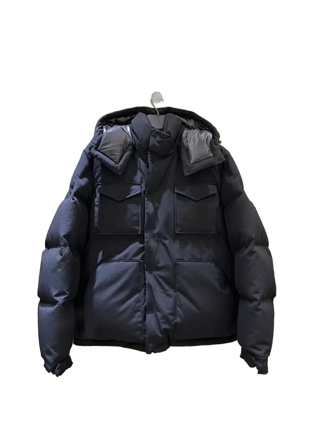 Moncler Black Down Jacket: Warm Hooded Unisex Coat