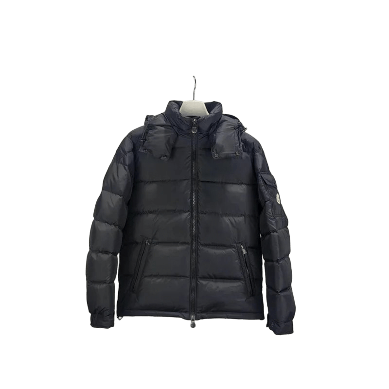 Moncler Black Down Jacket: Warm Hooded Unisex Winter Coat