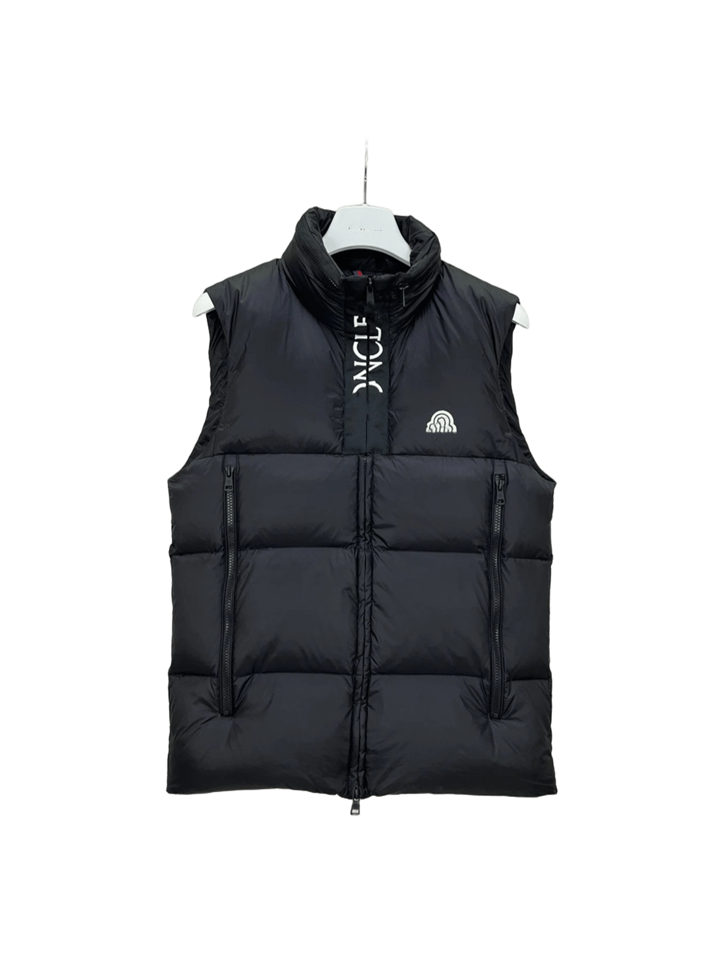 Moncler Black Down Vest: Warm Unisex Puffer, Iconic Logo
