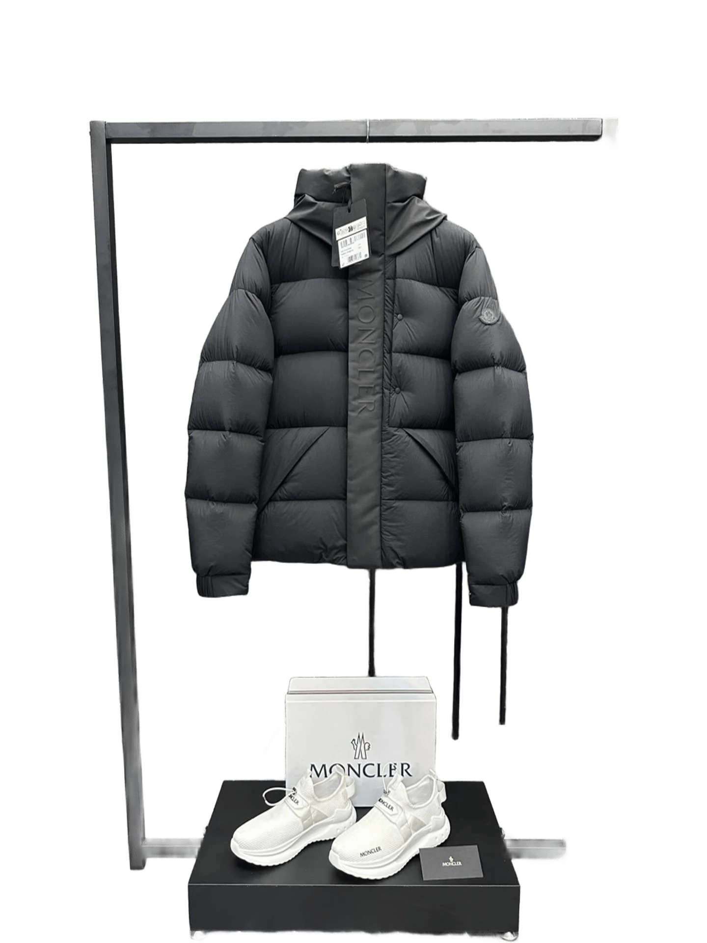 Moncler Black Hooded Down Jacket: Unisex Urban Winter Coat