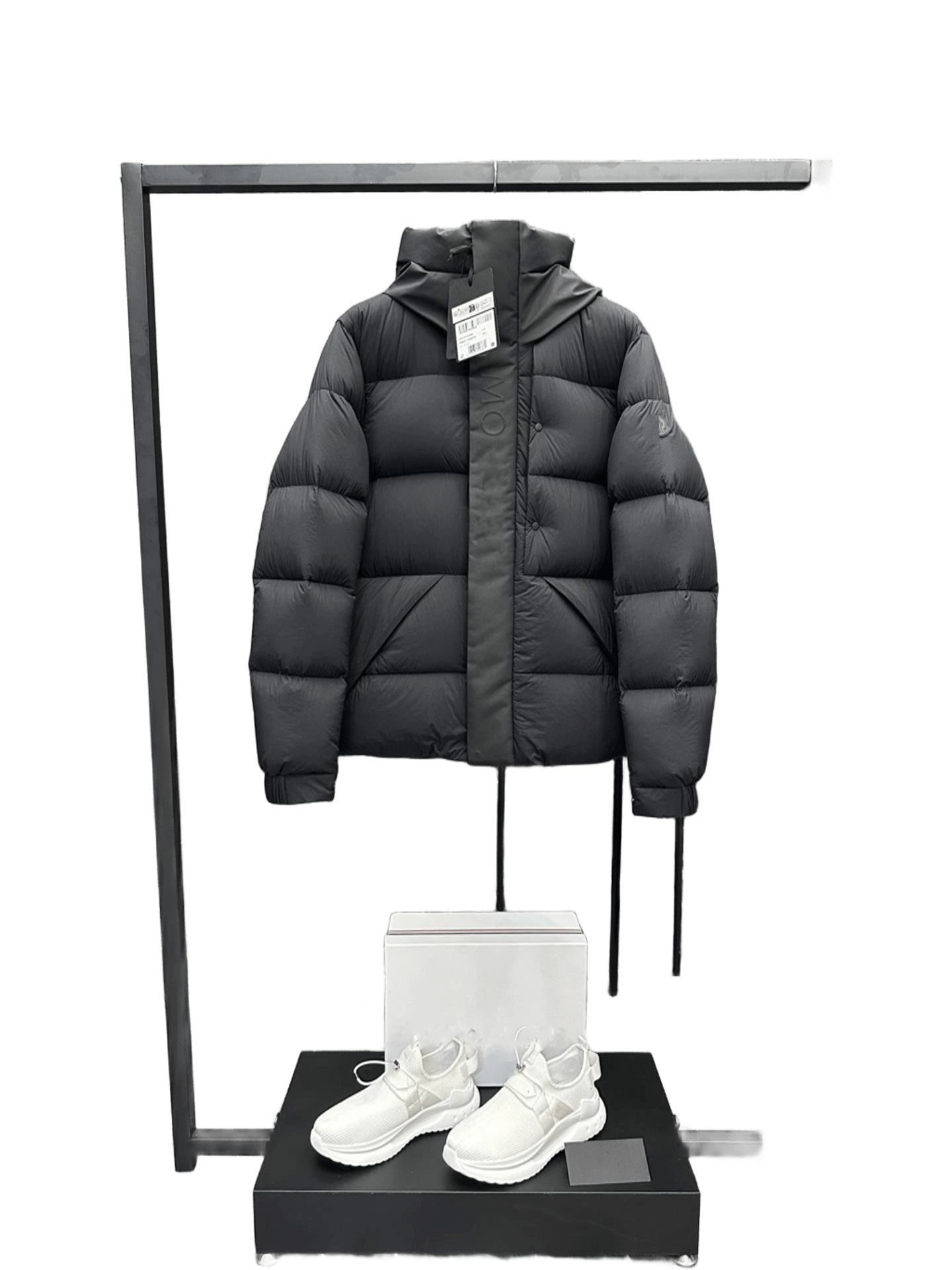 Moncler Black Hooded Down Jacket: Warm Unisex Winter Coat