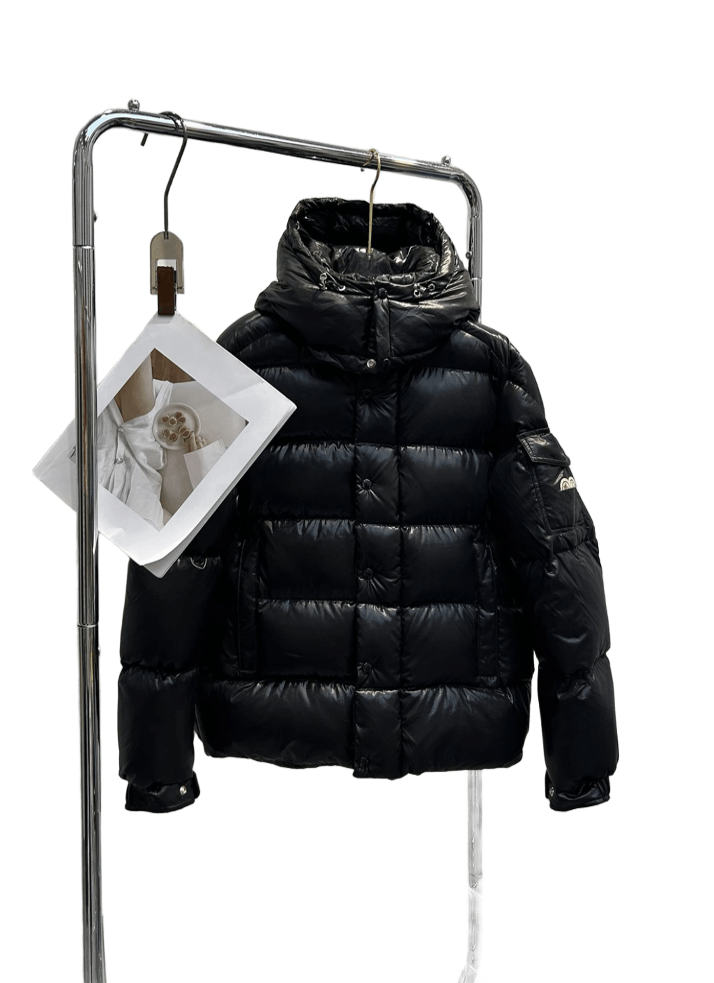 Moncler Black Hooded Down Jacket: Warm Unisex Winter Coat