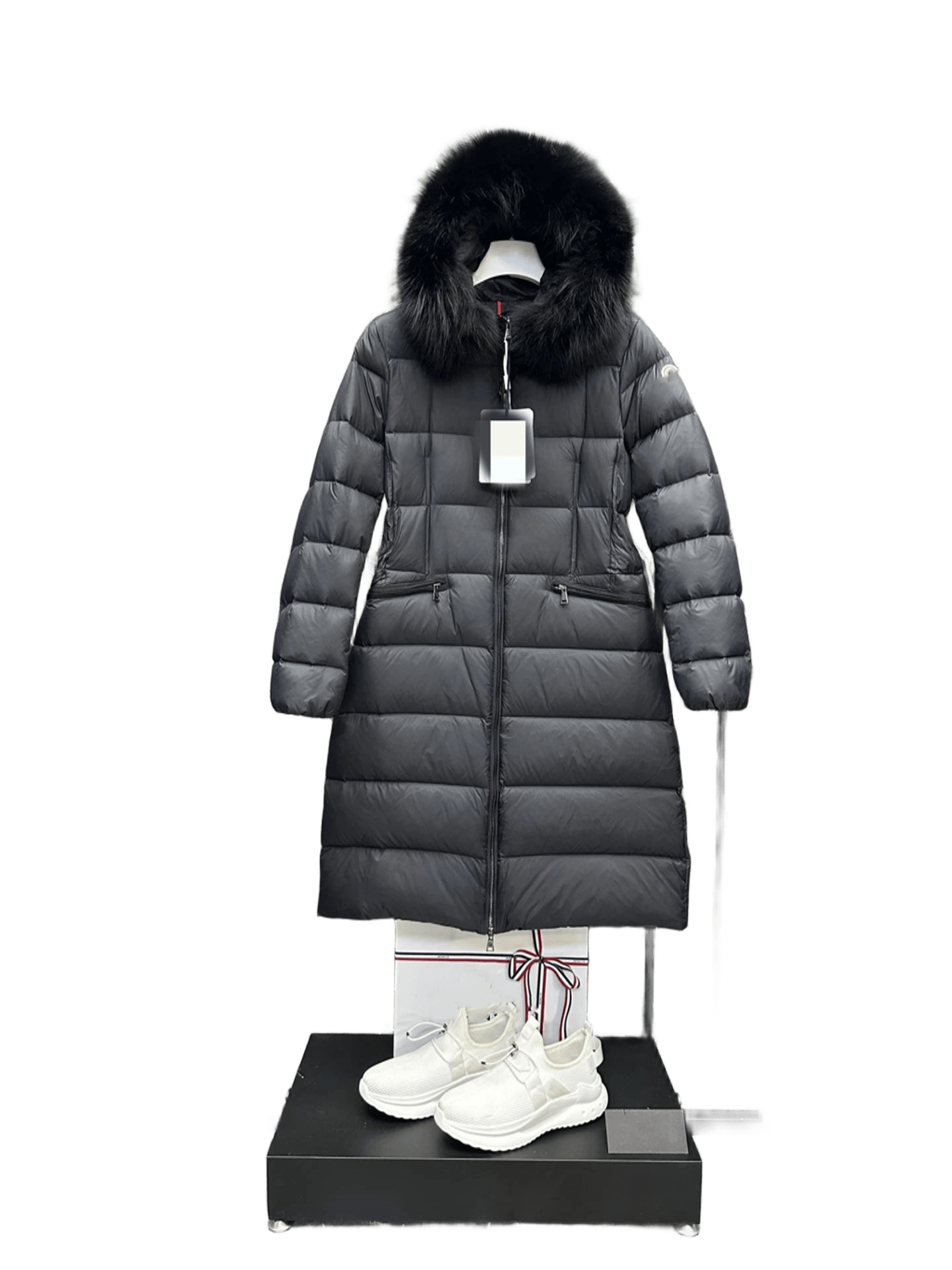 Moncler Black Long Down Jacket: Warm, Chic, Urban-Outdoor