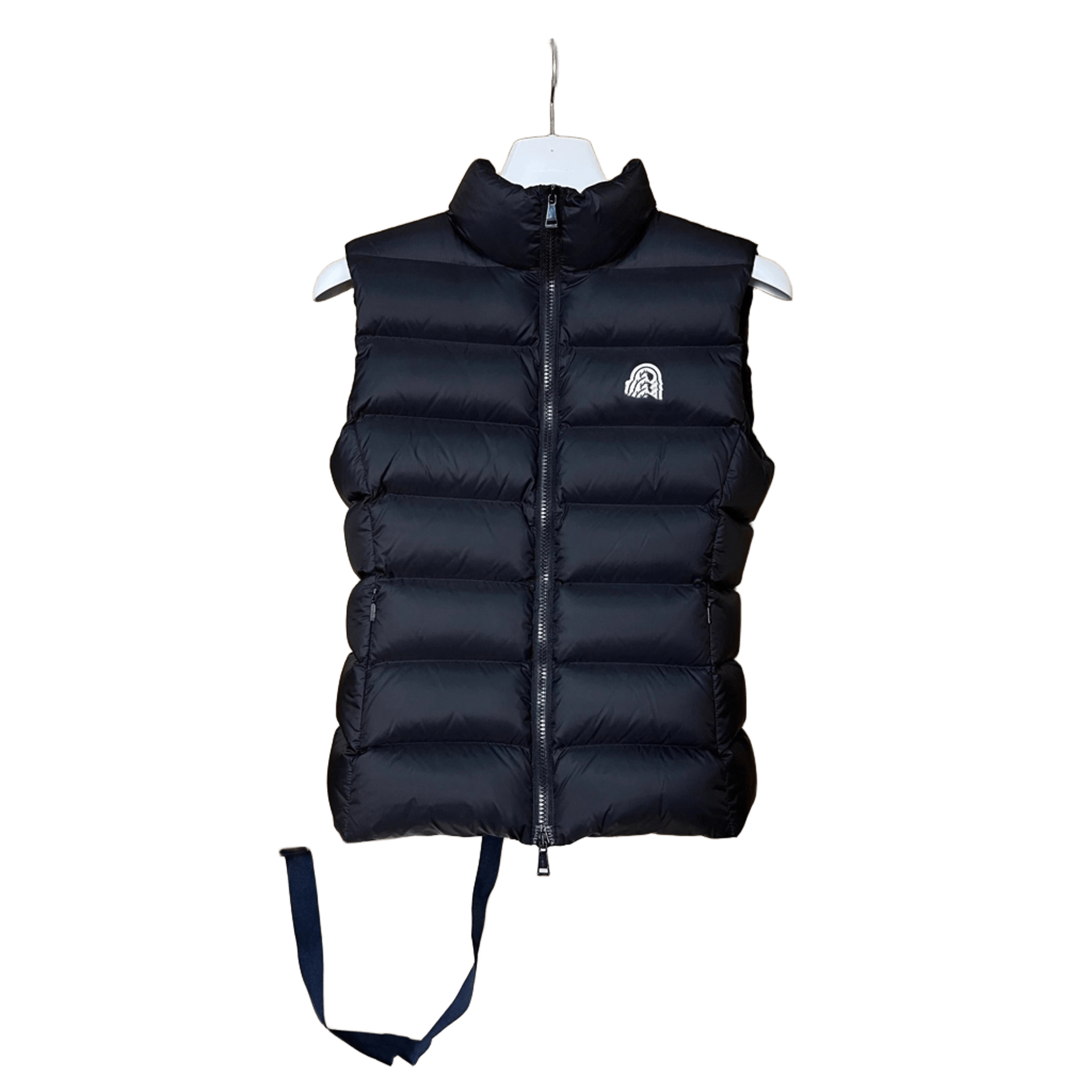 Moncler Black Puffer Vest: Unisex, Warm, Stand Collar