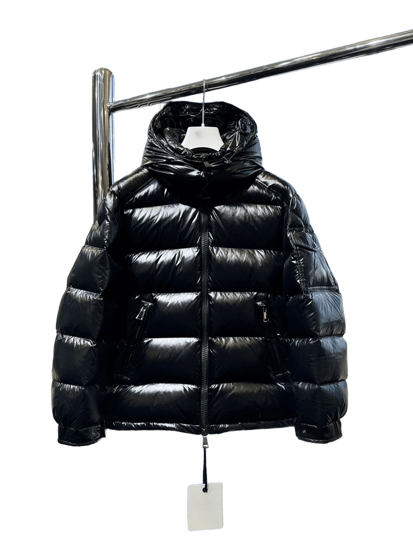 Moncler Glossy Black Down Jacket: Unisex Urban Winter Coat