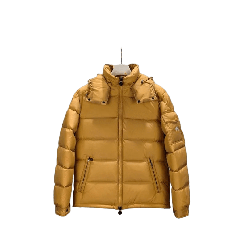Moncler Golden Puffer Jacket: Warm Hooded Down Coat, Unisex Urban Style