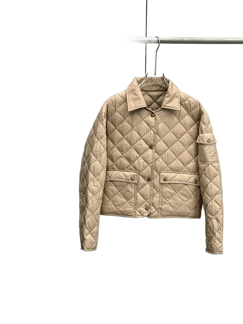 Moncler Khaki Quilted Jacket: Unisex, Warm, Luxury