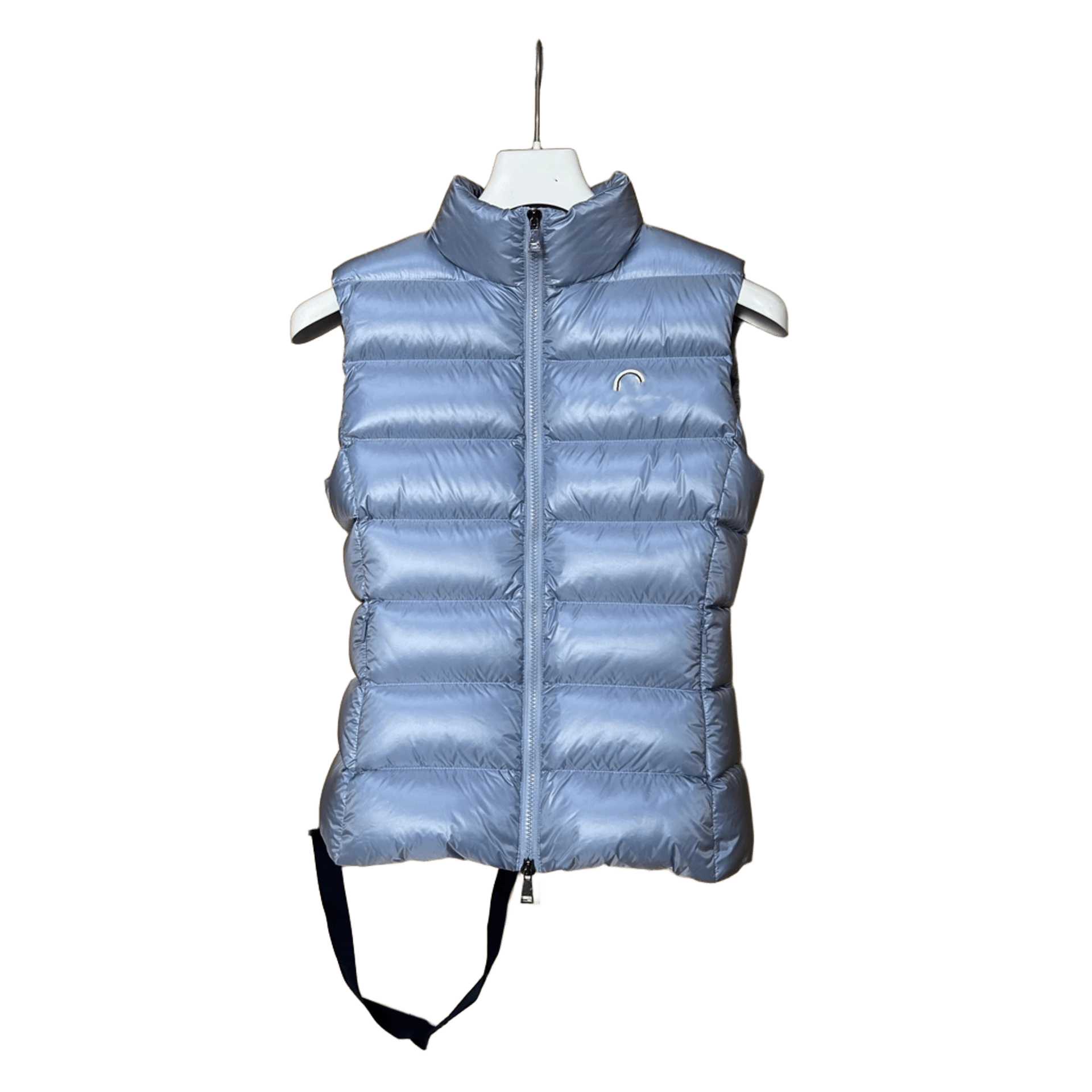 Moncler Light Blue Puffer Vest: Unisex Stand Collar Urban Winter Wear
