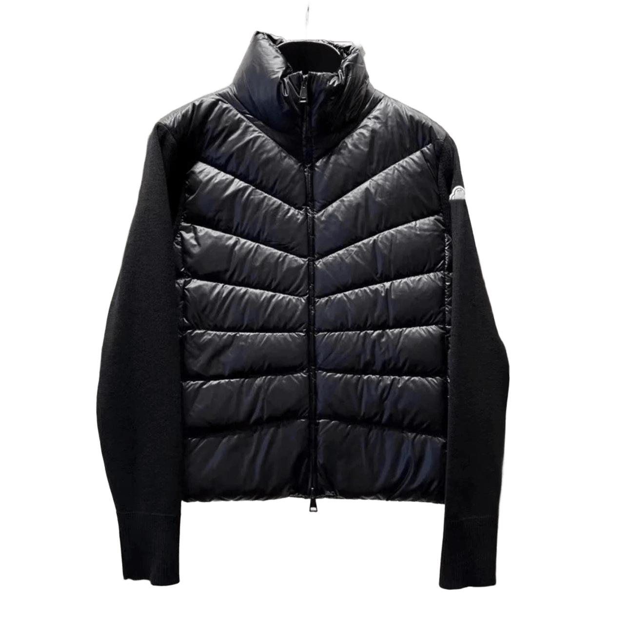 Moncler Men's Black Quilted Down Jacket: Windproof & Warm
