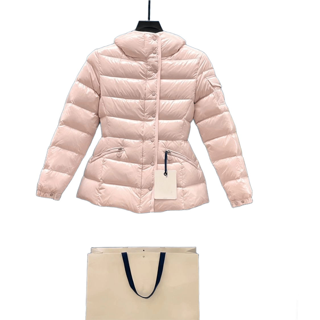Moncler Pink Hooded Down Jacket: Women's Slim-Fit Winter Coat