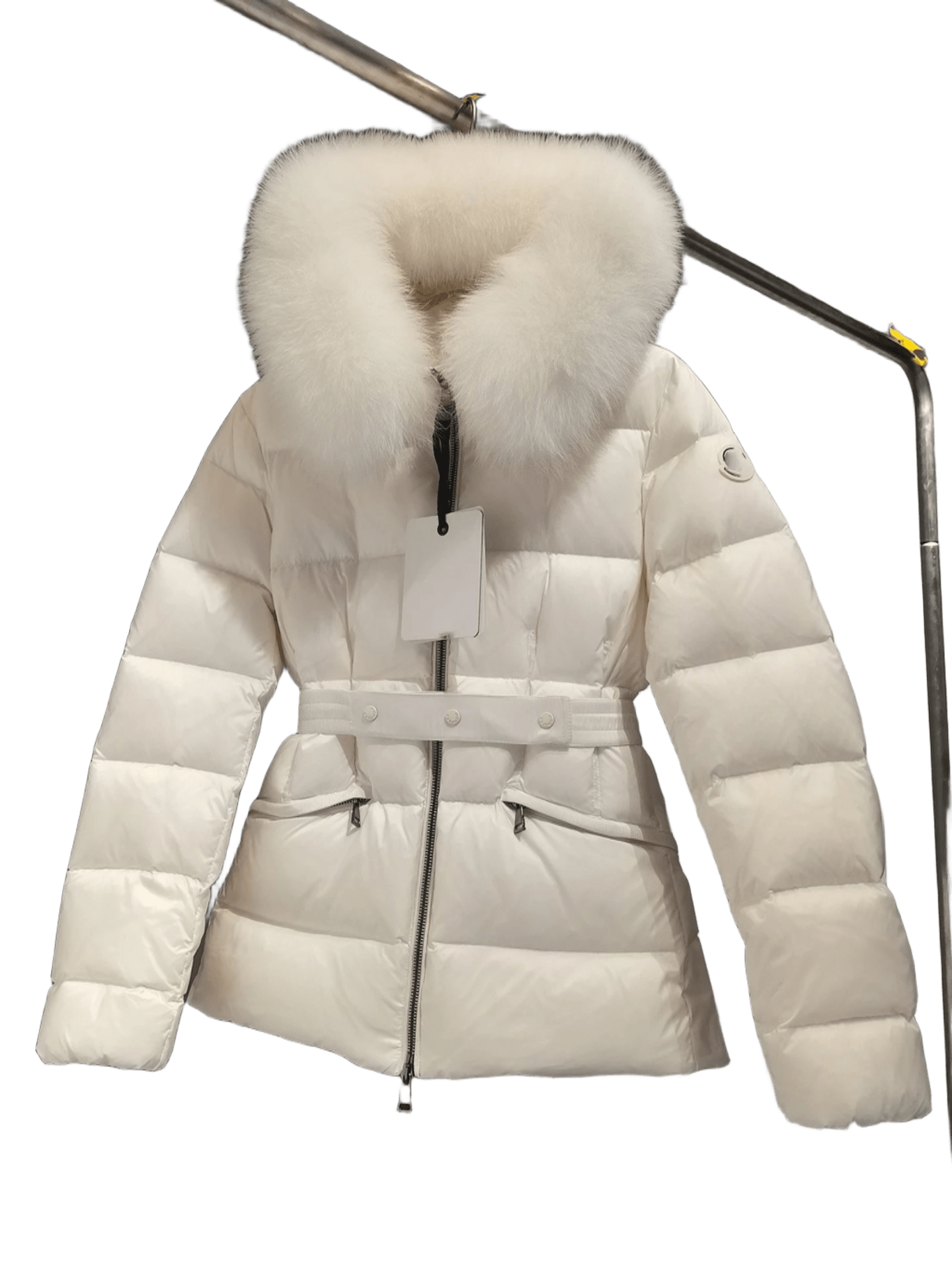 Moncler White Down Jacket for Women: Warm, Elegant Urban Winter Style