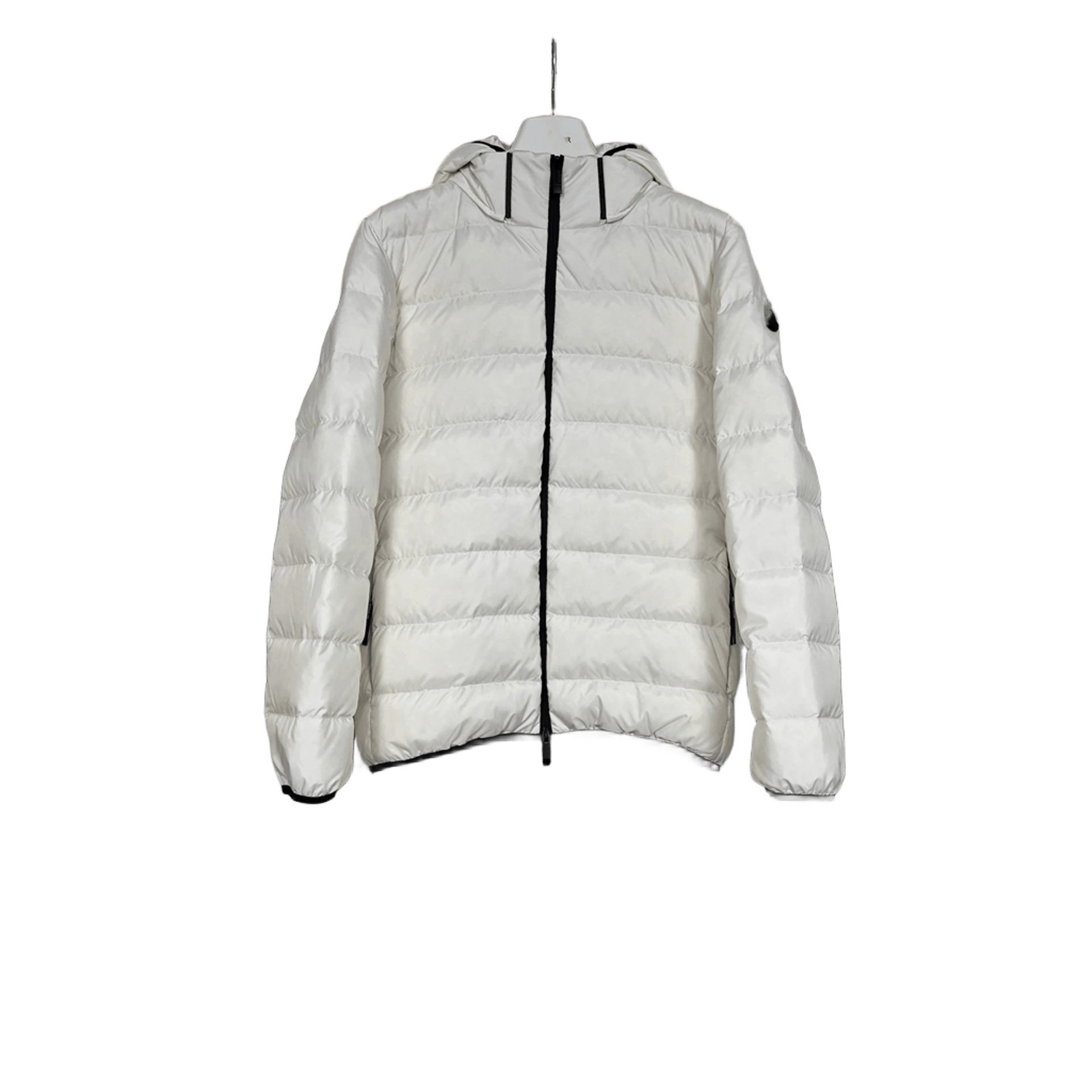 Moncler White Hooded Down Jacket: Unisex Winter Warmth