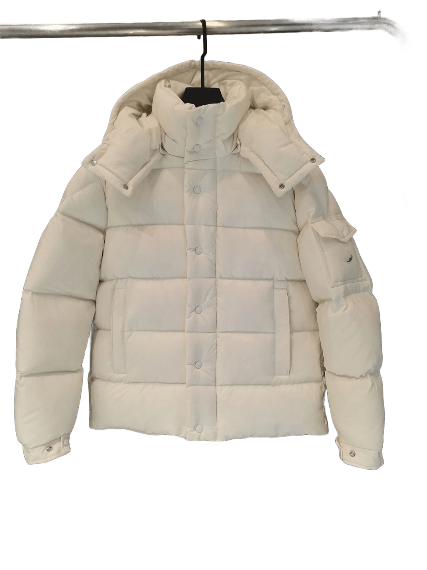 Moncler White Puffer Coat: Premium Down-Filled Winter Jacket
