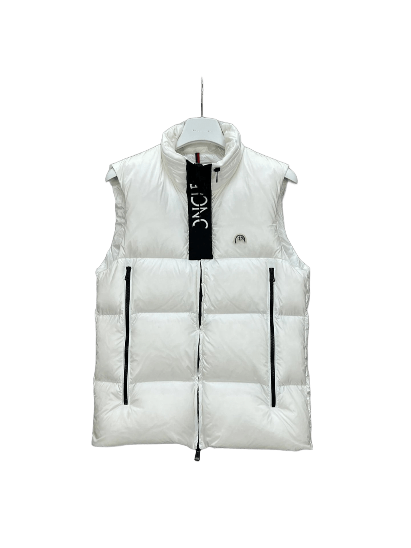 Moncler White Puffer Vest: Unisex, Warm, Minimalist Design