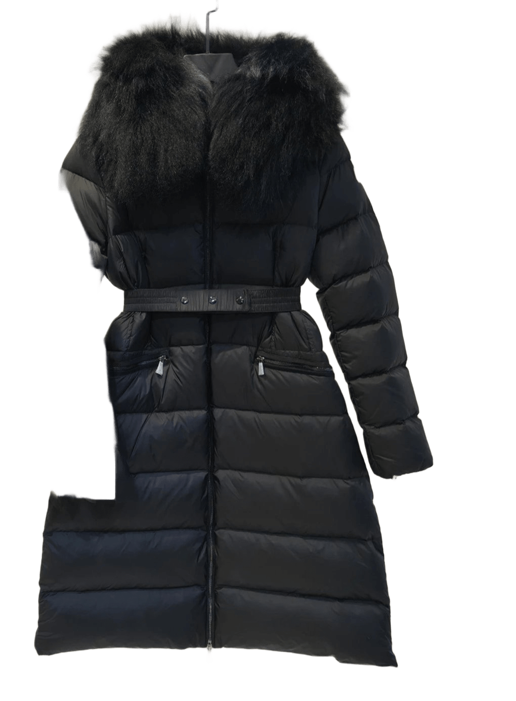 Moncler Women's Long Black Down Coat - Warm Winter Fashion